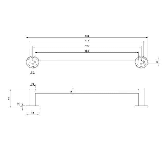 Villeroy & Boch Towel Rails and Rings Villeroy & Boch Elements - Tender Towel Rail