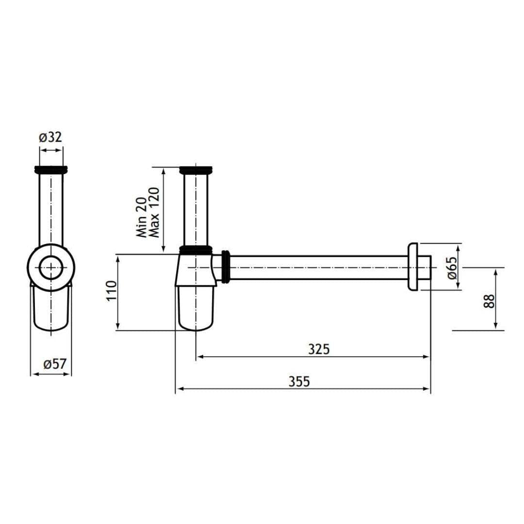 Aquarius Bottle Trap Aquarius Modern Round Bottle Trap