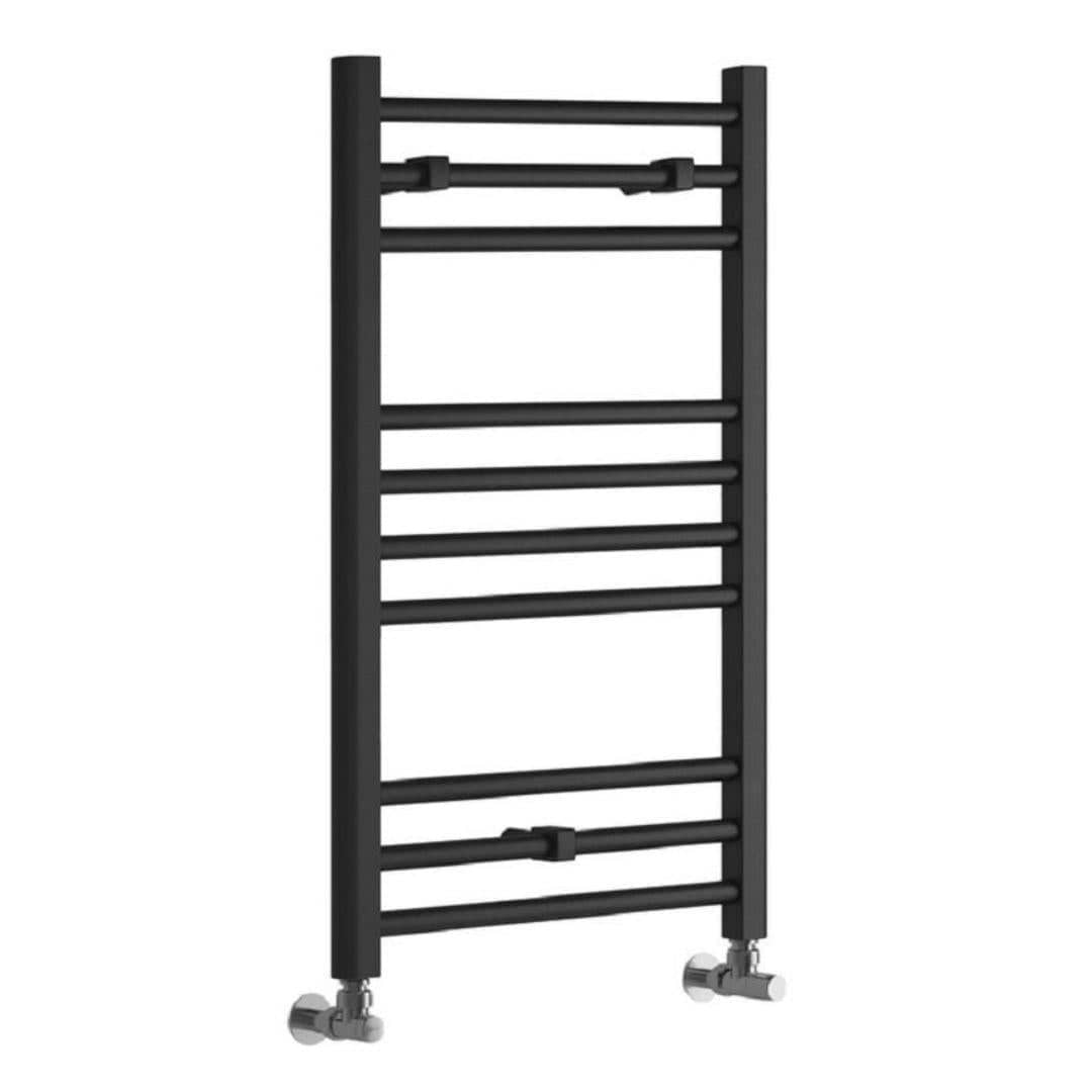 Aquarius Ladder Rail 800 x 500mm Aquarius Graph High Heat Output Straight Ladder Rail in Anthracite
