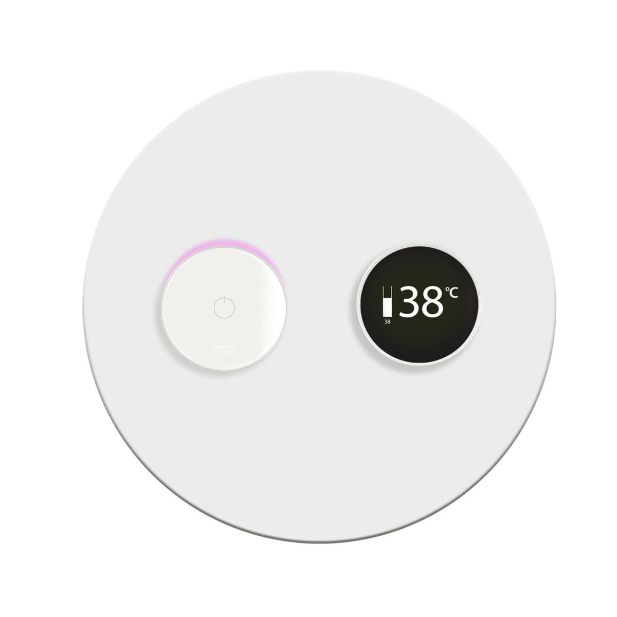 TED Concealed Shower Valve Matt White TED Togo 2/3 Outlet Digital Shower Valve with Large Round Plate