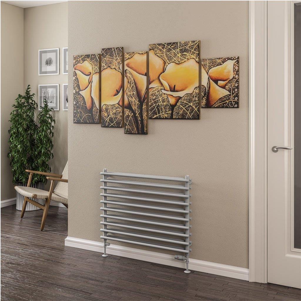 Eastbrook Designer Towel Radiator 600 x 1000mm Eastbrook Murano Horizontal Designer Radiator in Matt Grey