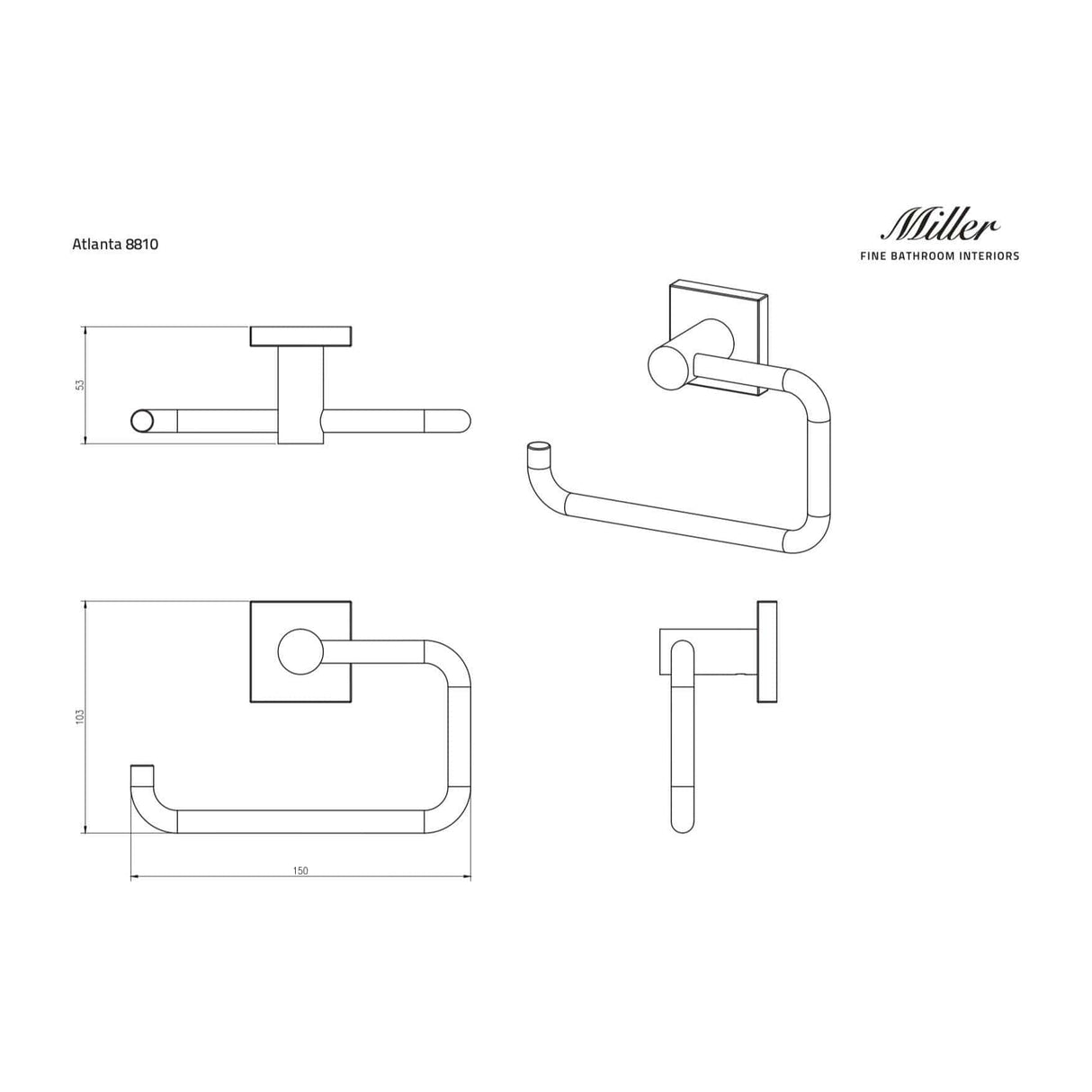 Miller Toilet Roll Holder Miller Atlanta Toilet Roll Holder