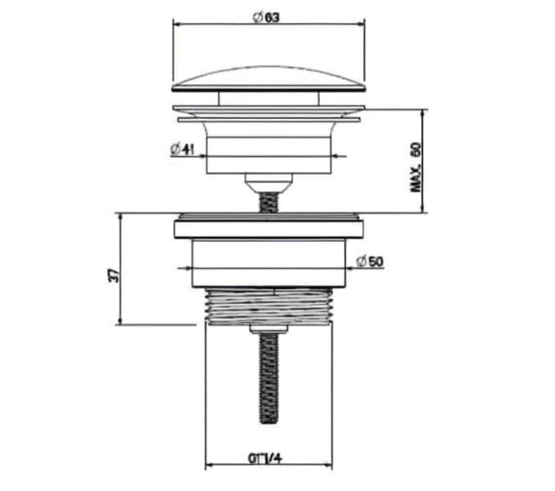 Crosswater Basin Waste Crosswater Universal Click Clack Basin Waste