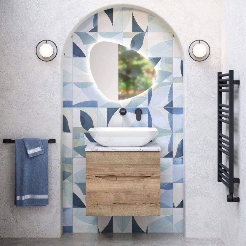 Crosswater Wall Mounted Vanity Unit Crosswater Glide II 2 Drawer Vanity Unit with Worktop