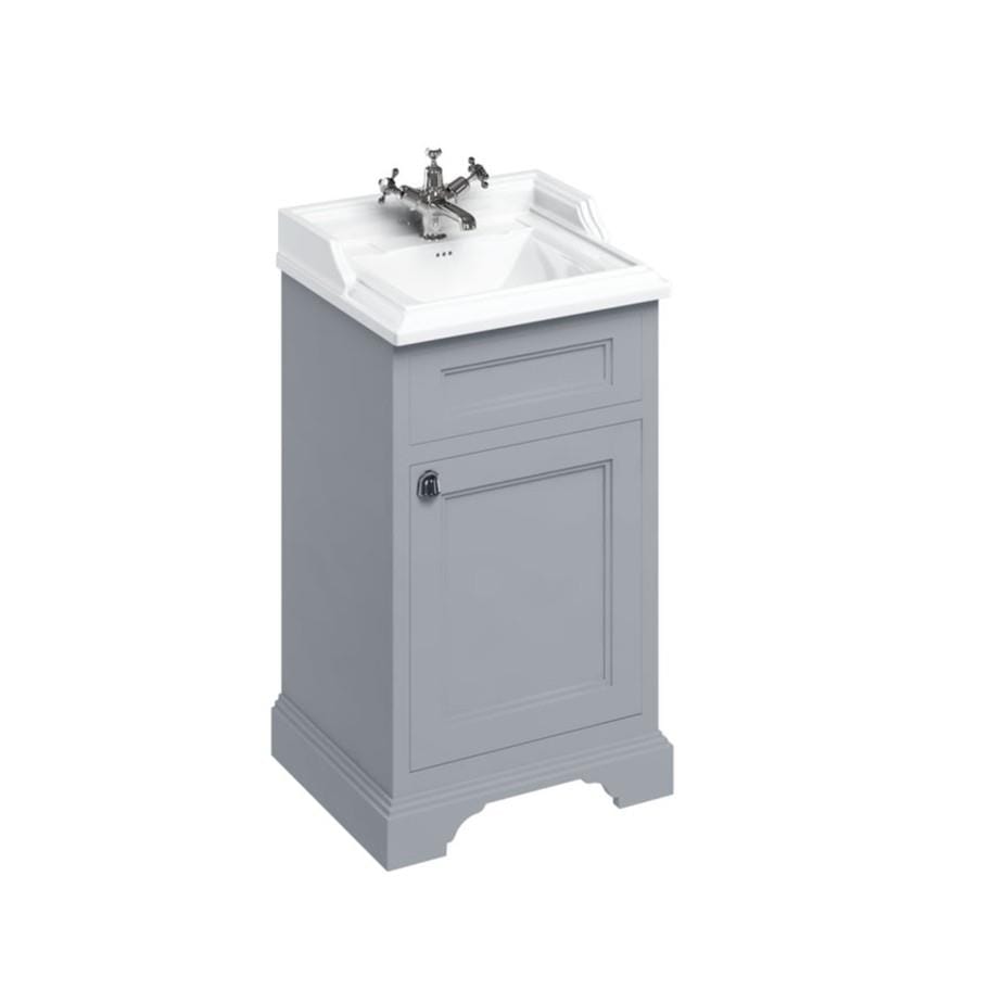 Burlington Edwardian Freestanding Square Cloakroom Vanity Unit with Basin