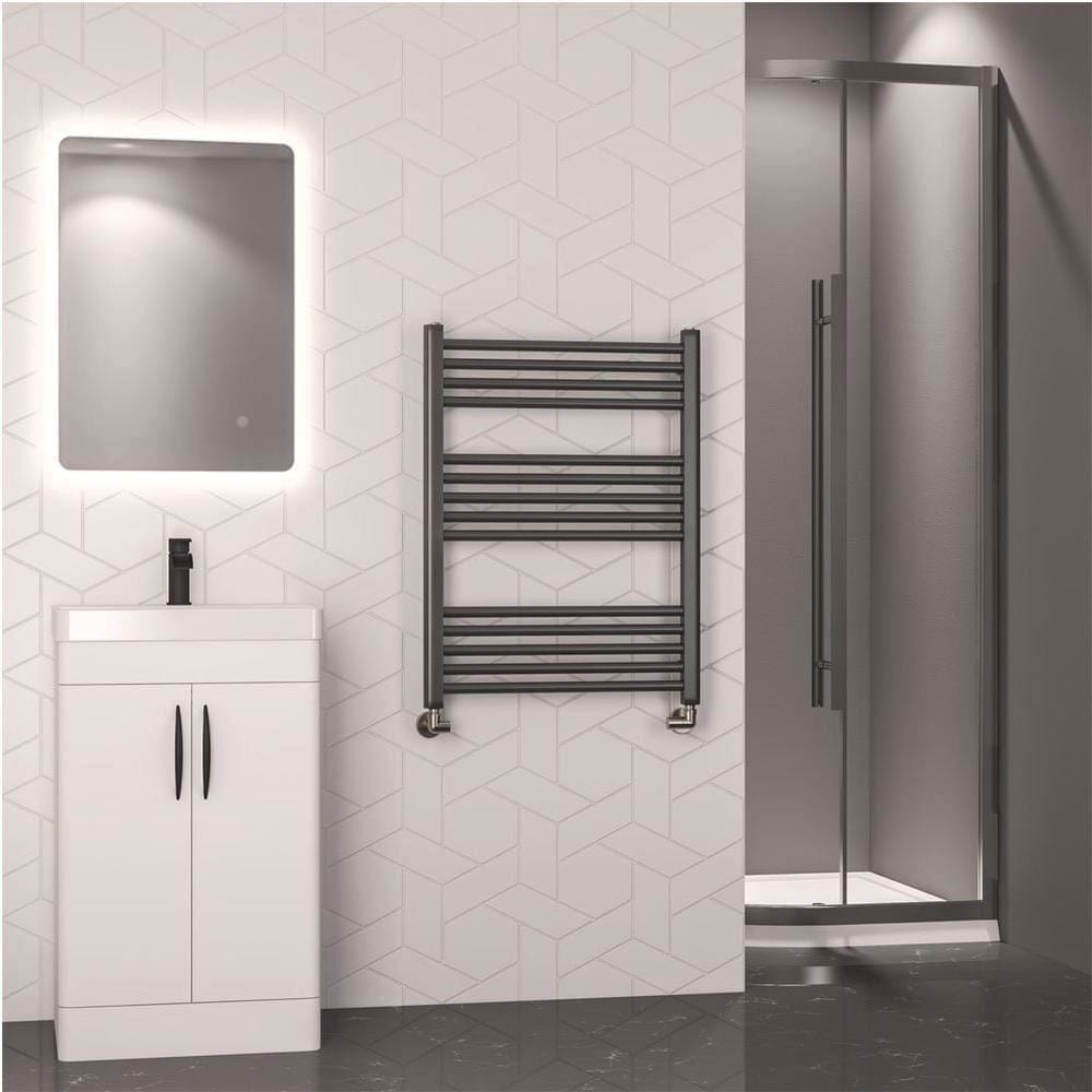 Eastbrook Wendover Straight Heated Towel Rail in Brushed Gunmetal