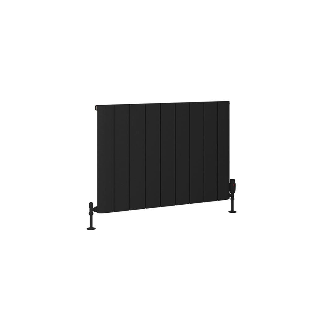 Eastbrook Panel Radiator Eastbrook Peretti Straight Horizontal Aluminum Radiator in Matt Black