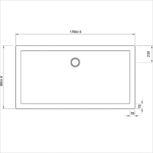 Crosswater Rectangle Shower Tray Crosswater 35mm Anti Slip Acrylic Shower Tray