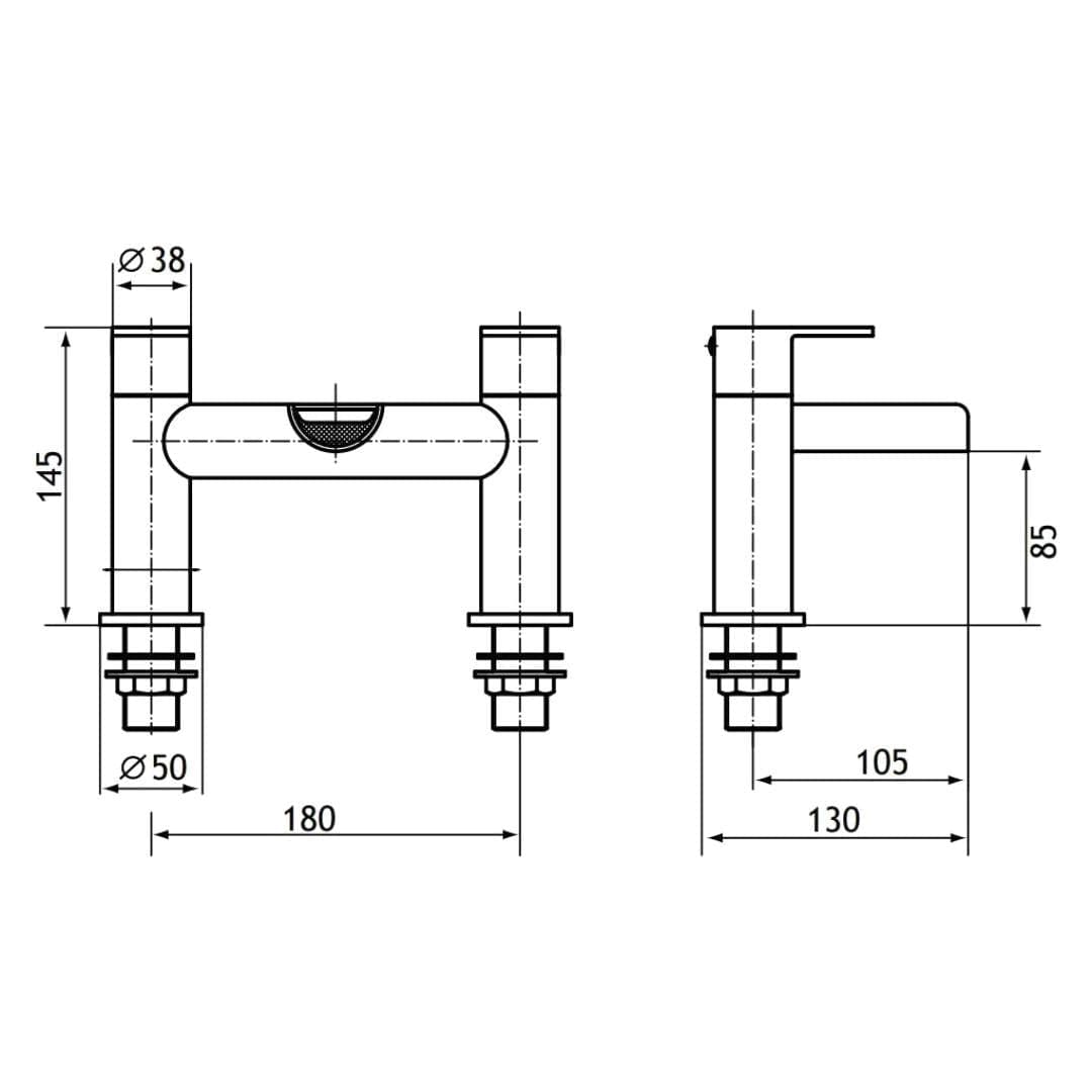 Aquarius Bath Mixer Aquarius Horseshoe Waterfall Bath Filler Mixer Tap