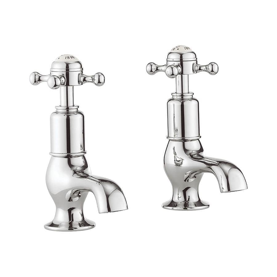Crosswater Cloakroom Tap Chrome Crosswater Belgravia Crosshead Cloakroom Basin Taps (Pair)