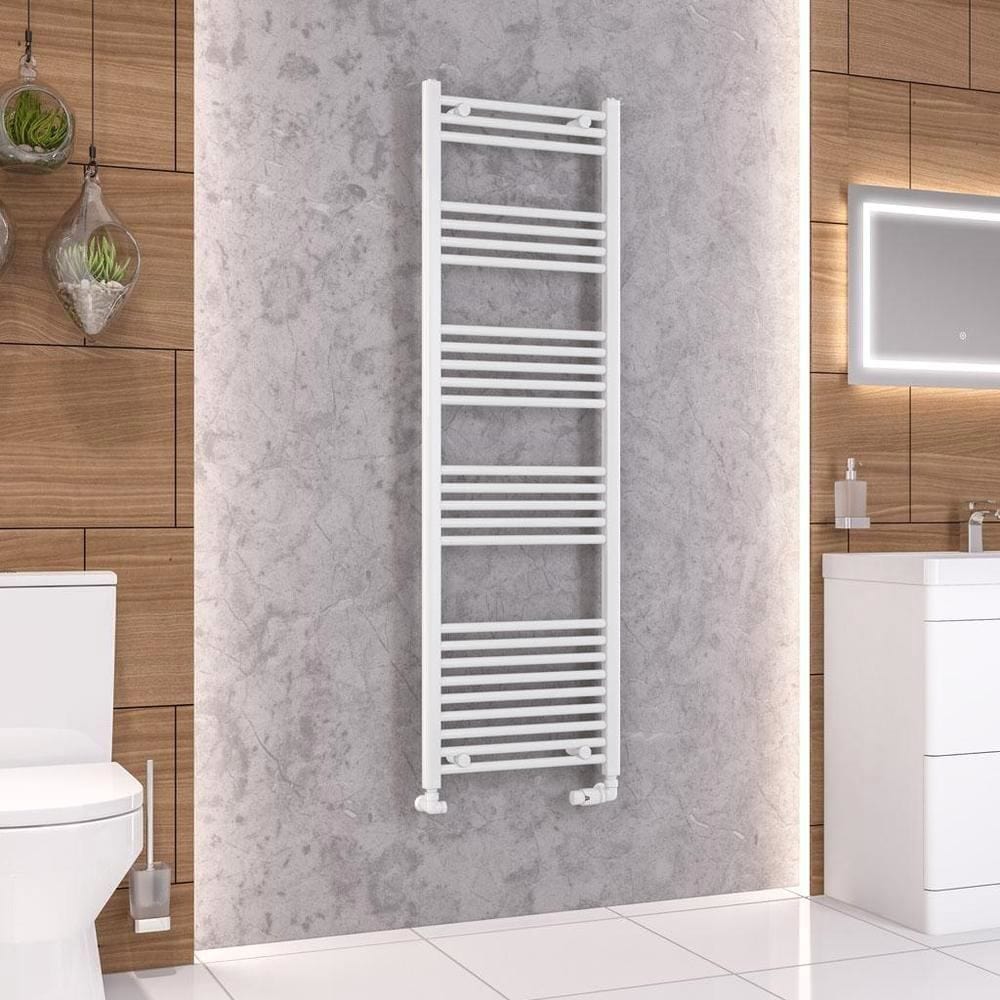Eastbrook Wendover Straight Vertical Heated Towel Rail in White
