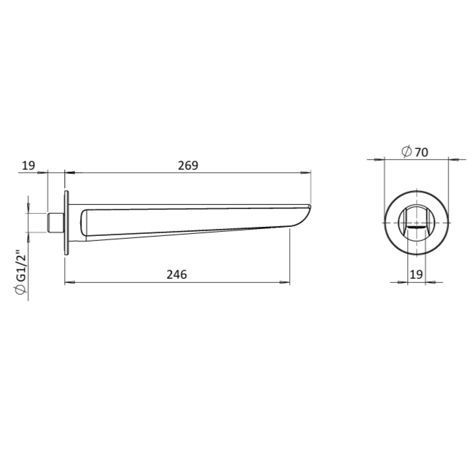 Crosswater Foile Bath Spout