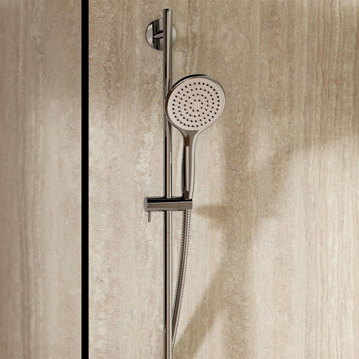 Crosswater Svelte Premium Shower Riser Rail Kit with Handset in Chrome