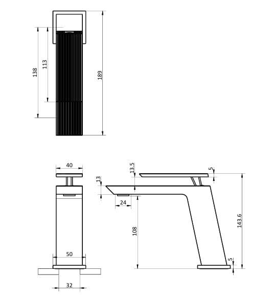 Crosswater Mono Basin Tap Crosswater Limit Mono Basin Mixer Tap