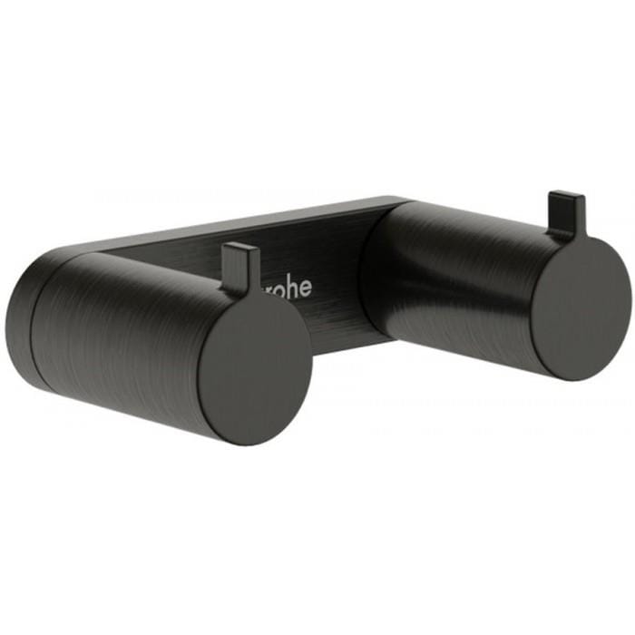 Hansgrohe Robe Hook Brushed Black Chrome Hansgrohe Addstoris S Double Towel Hook