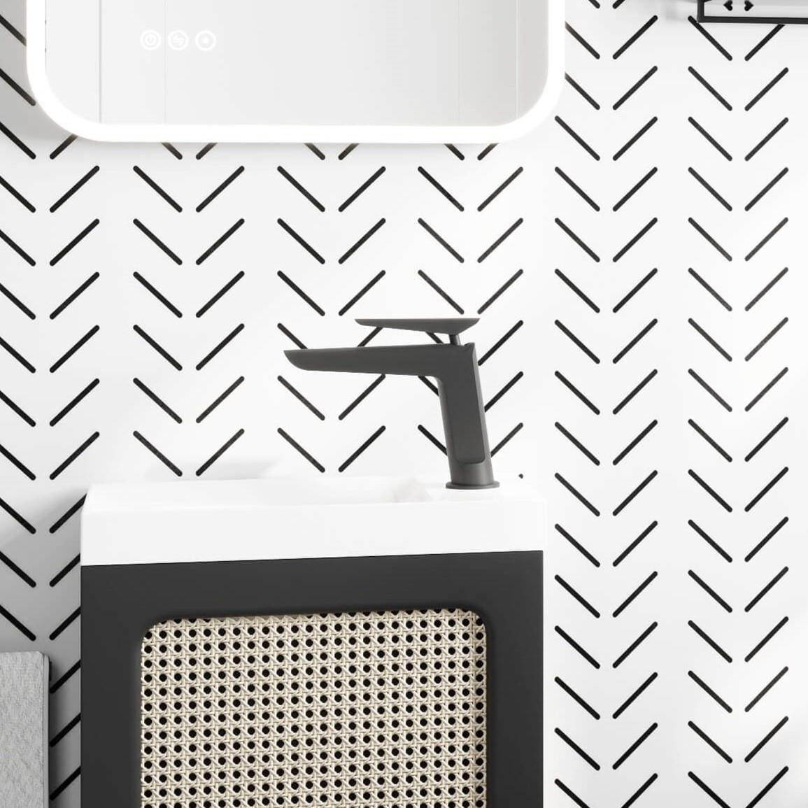 Crosswater Mono Basin Tap Matt Black Crosswater Foile Basin Monobloc Mixer Tap