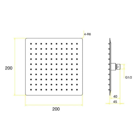 Aquarius Fixed Shower Head Aquarius Modern Square Over Head Shower Head