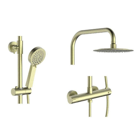 Aquarius Exposed Shower Set Aquarius RainLux Eco Round Adjustable Exposed Bar Shower System