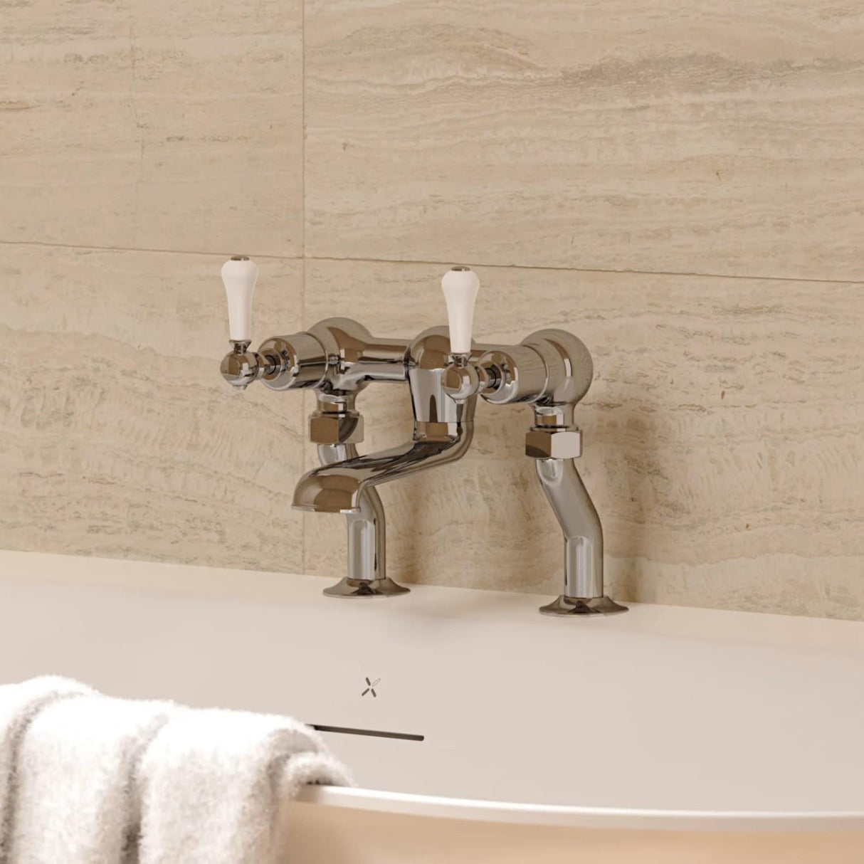 Crosswater Bath Mixer Crosswater Belgravia Lever Bath Filler Tap in Chrome