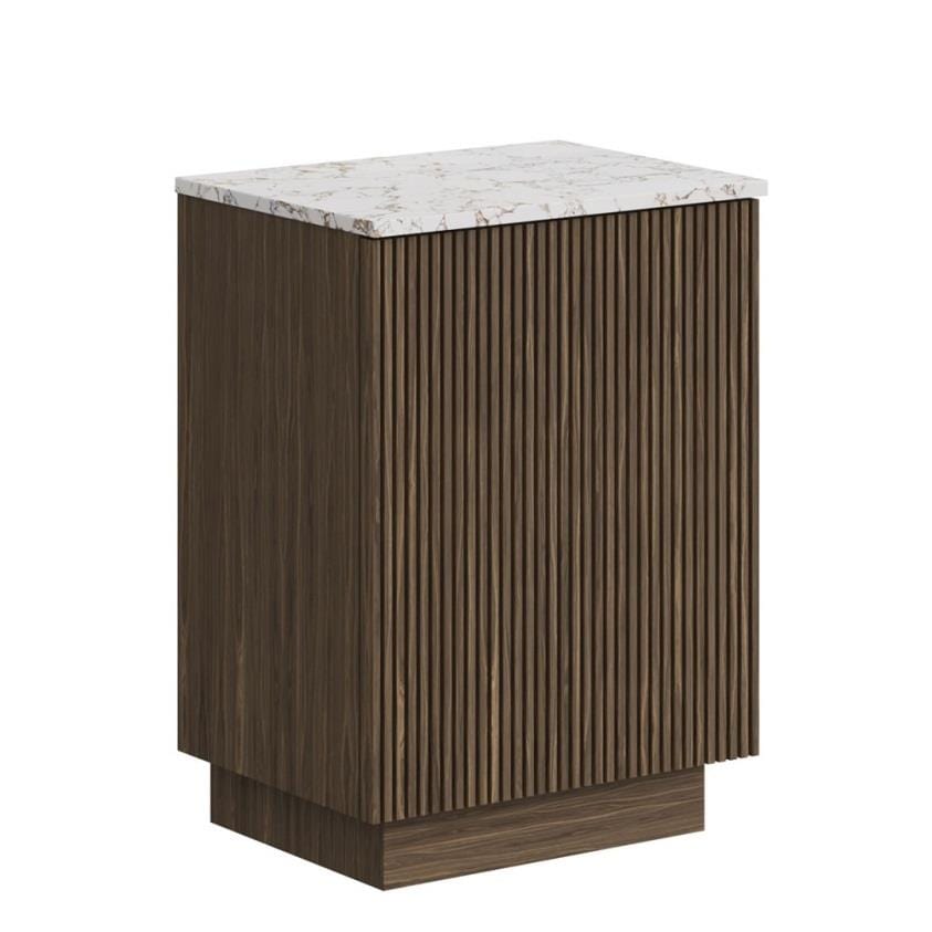 Crosswater Floor Standing Vanity Unit Royal Walnut / Gold Vein Estatuario Crosswater Limit 600mm Floorstanding Vanity Unit with Worktop