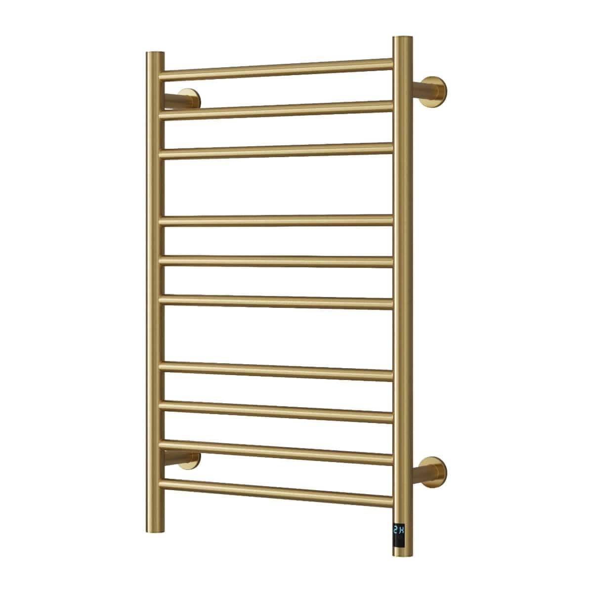Reina Designer Towel Radiator 800 x 500mm / Brushed Brass Reina Arnage Dry Electric Designer Towel Radiator