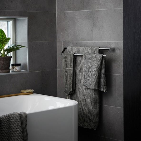 Miller Towel Rails and Rings Miller Boston Double Towel Rail in Chrome