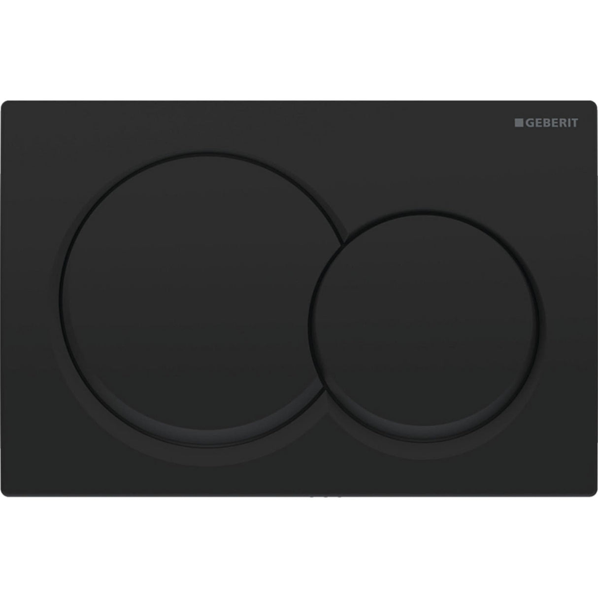 Geberit Flush Plate Black Matt Geberit Alpha Flush Plate with Round Buttons
