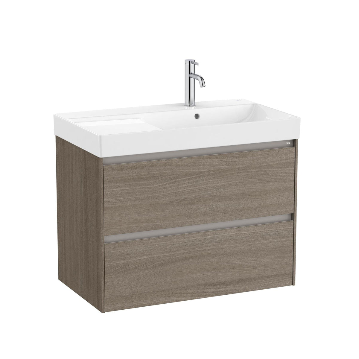 Roca Ona 800mm Wall Mounted Two Drawer Vanity Unit with Basin