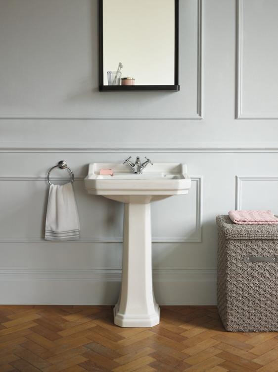 Ideal Standard Pedestal Basin Ideal Standard Waverley 560mm Traditional Basin with Pedestal and Overflow