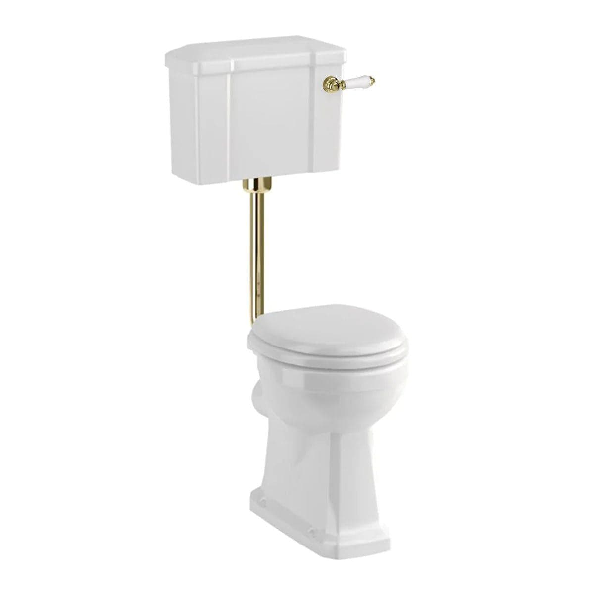 Burlington Low Level Toilet 440mm / Lever / Gold Burlington Regal Comfort Height Low Level Toilet