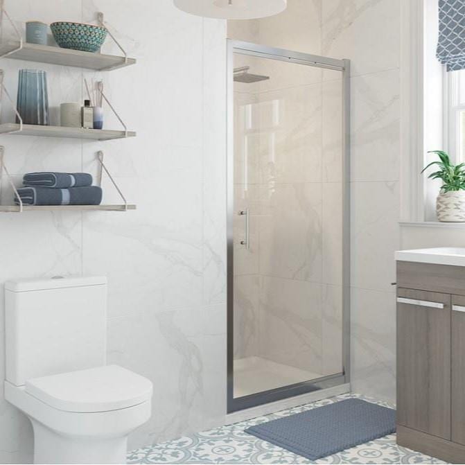 Aquarius In-Fold Shower Door Aquarius Classique 6mm Easy Clean Infold Shower Door