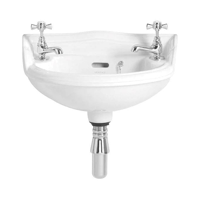 Heritage Wall Hung Basin Heritage Dorchester Wall Mounted Basin Baby with 2 Tap Holes