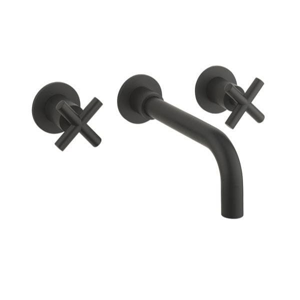 Crosswater Wall Mounted Basin Tap Crosswater MPRO Crosshead 3 Hole Wall Mounted Basin Mixer Tap