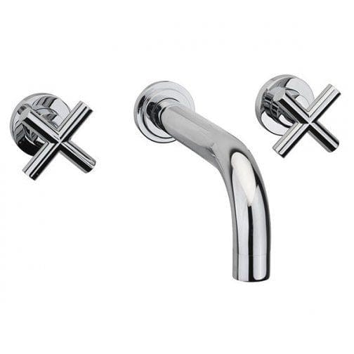 Sagittarius Wall Mounted Basin Tap Sagittarius Avant 3 Hole Wall Mounted Basin Mixer Tap - Chrome - AV171C