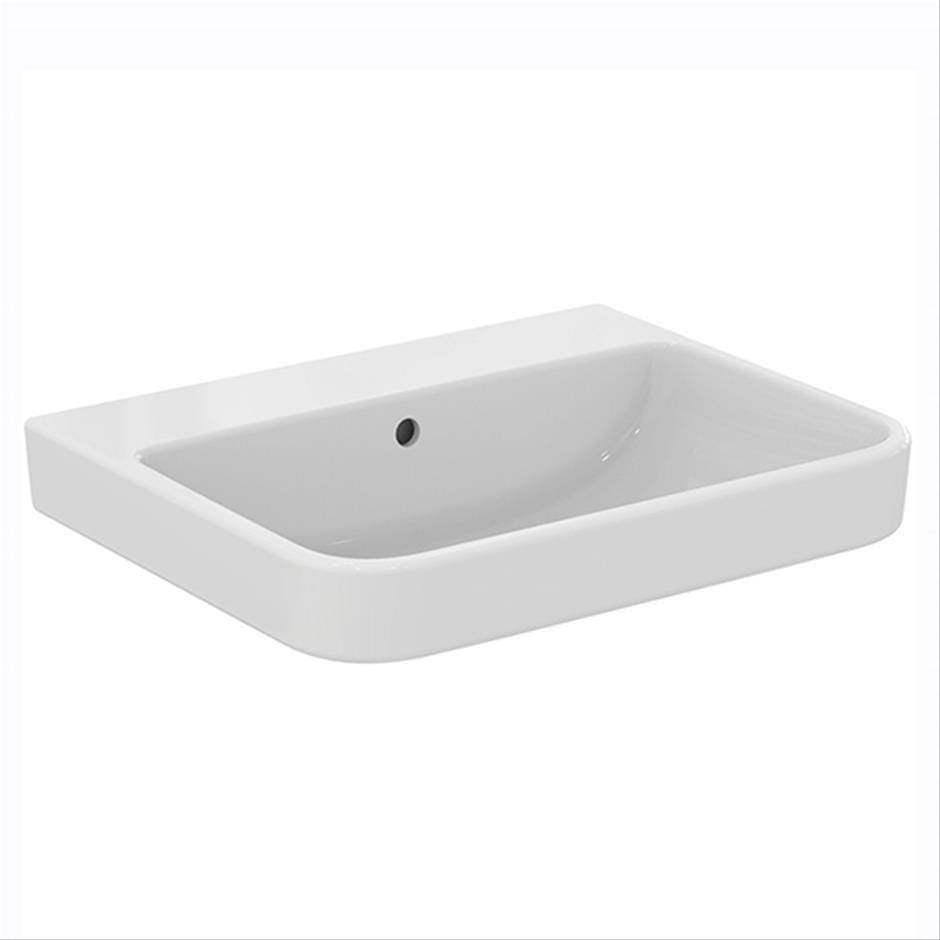 Ideal Standard Pedestal Basin Ideal Standard i.life B 550mm 1 Tap Hole Basin with Semi Pedestal