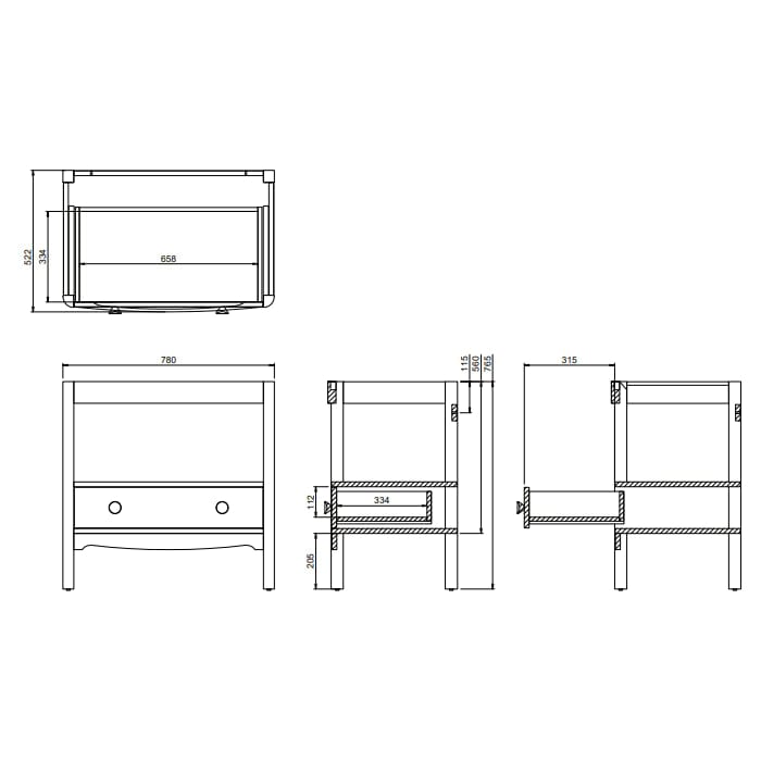 Burlington Floor Standing Vanity Unit Burlington Guild Floor Standing 850mm Vanity Unit with Worktop