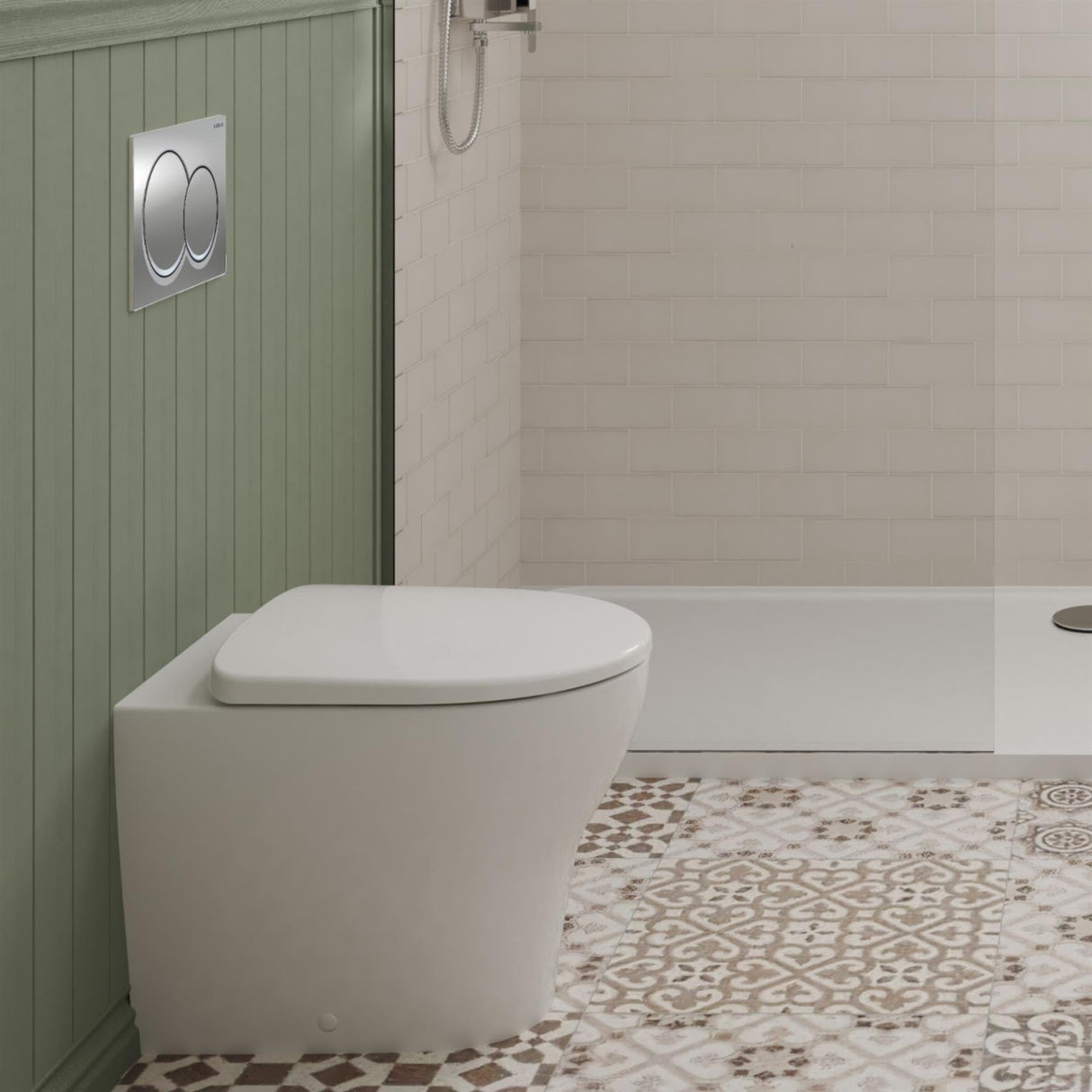 Geberit Back To Wall Toilet Geberit Duofix Alpha 1090mm Concealed Cistern with Selnova Back to Wall Toilet and Flush Plate Bundle