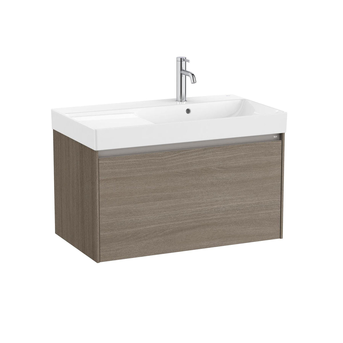 Roca Wall Mounted Vanity Unit Roca Ona 800mm Wall Mounted One Drawer Vanity Unit with Basin