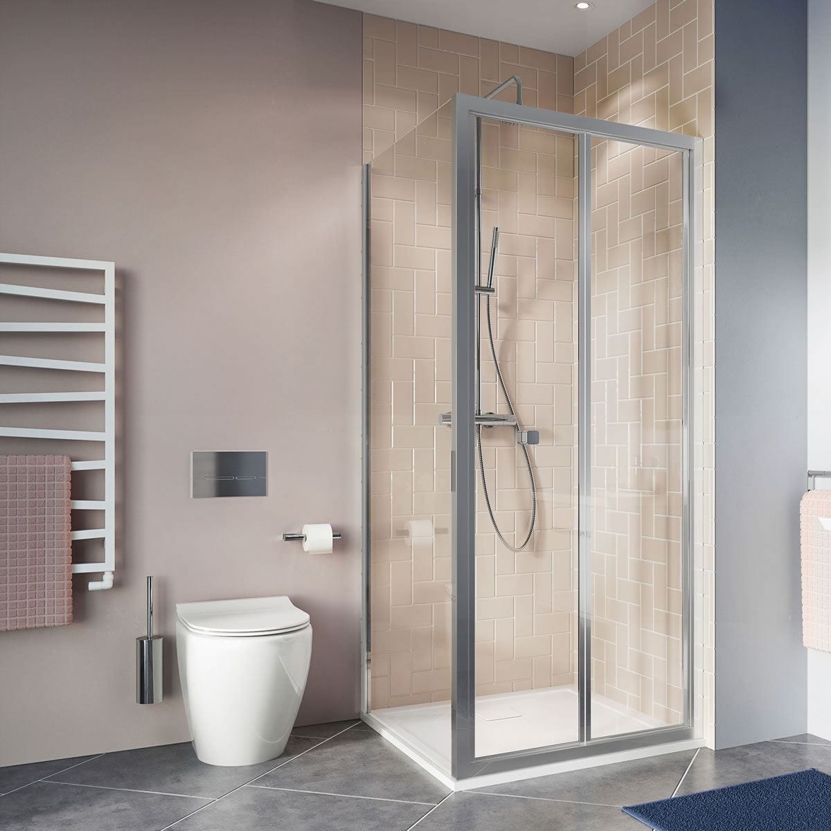 Crosswater Side Panel Silver / 1000mm Crosswater Clear 6 Shower Door Side Panel