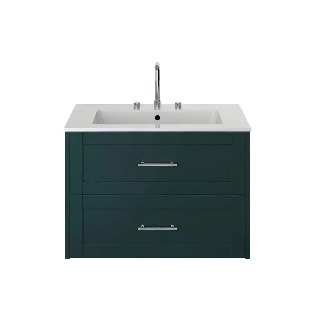 Heritage Wall Mounted Vanity Unit Classic Green / 3 Heritage Lynton 800mm Wall Mounted Vanity Unit with Basin