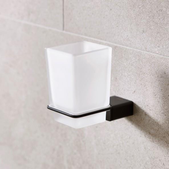 Miller Toothbrush Holder Matt Black Miller Miami Tumbler and Holder