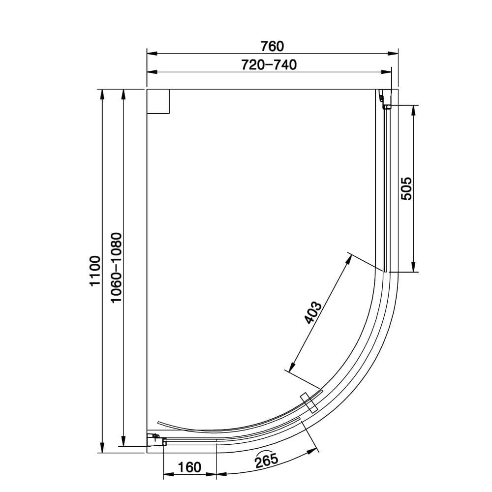 Eastbrook Vantage 2000 Quadrant Shower Enclosure