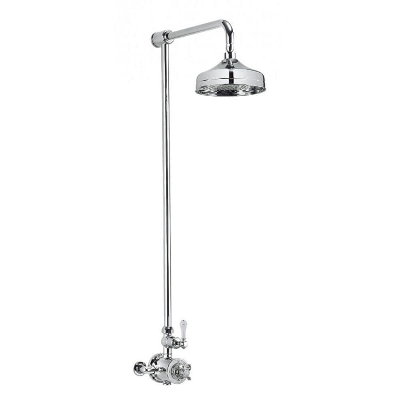 Crosswater Exposed Shower Set Crosswater Belgravia Thermostatic Shower Kit with Exposed Valve and Fixed Shower Head in Chrome
