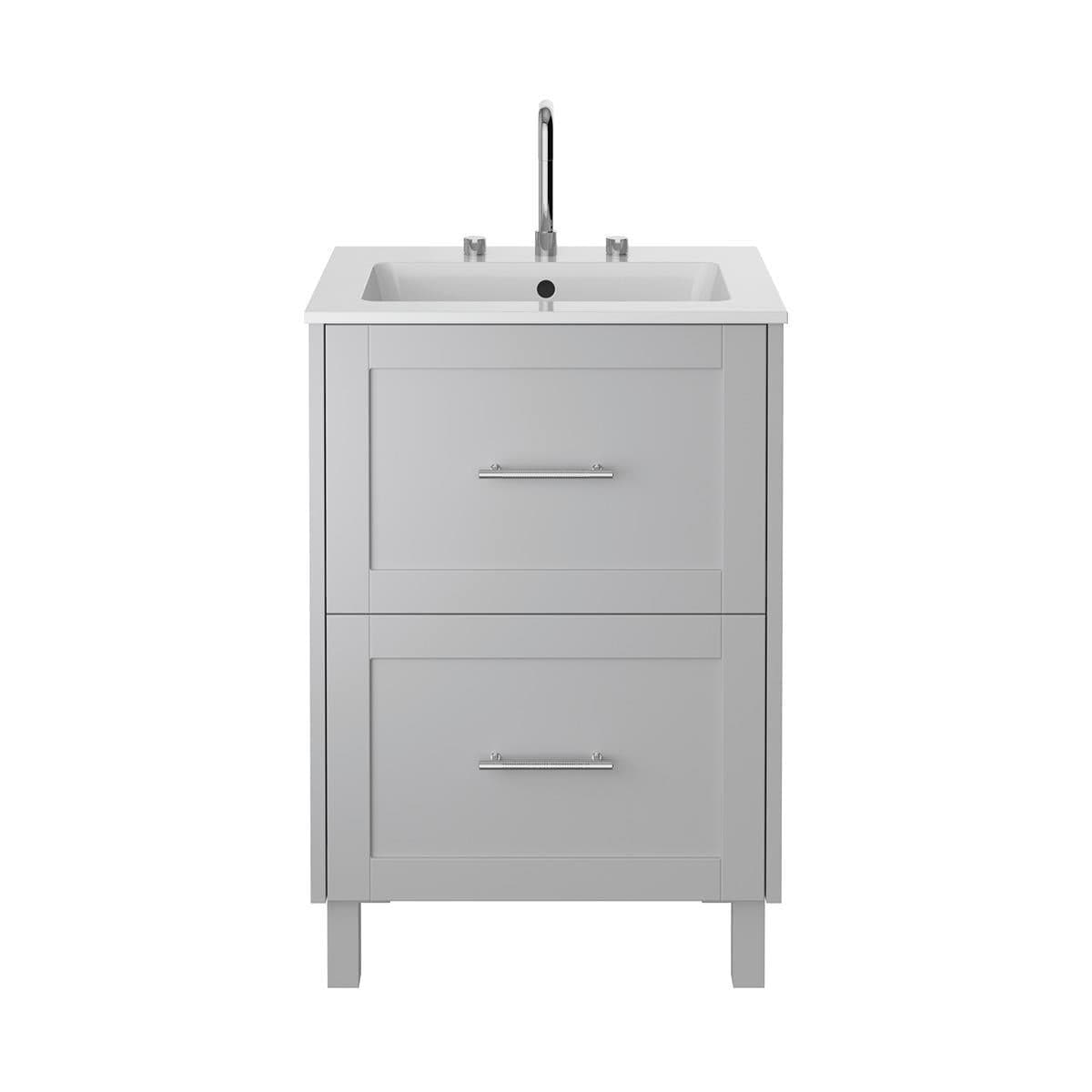 Heritage Floor Standing Vanity Unit Dove Grey / 2 Heritage Lynton 600mm Floor Standing Vanity Unit with Basin