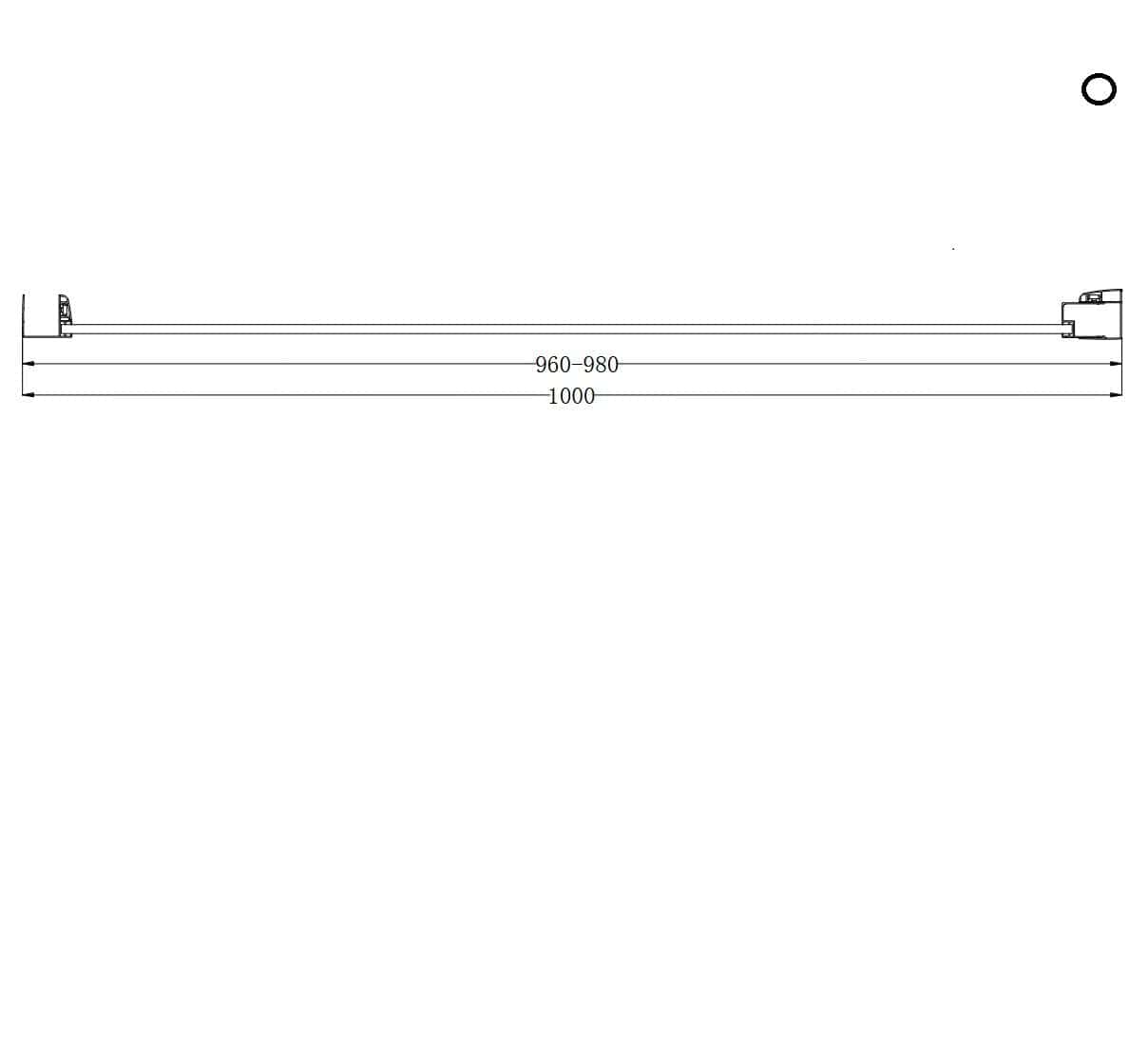 Eastbrook Side Panel Eastbrook Corniche 2000 8mm Side Panel for Hinged Doors