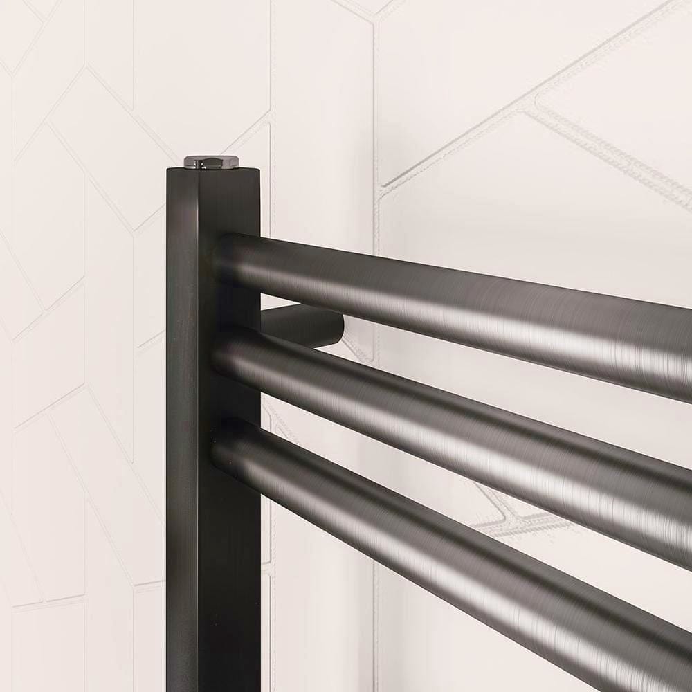 Eastbrook Ladder Rail Eastbrook Wendover Straight Heated Towel Rail in Brushed Gunmetal
