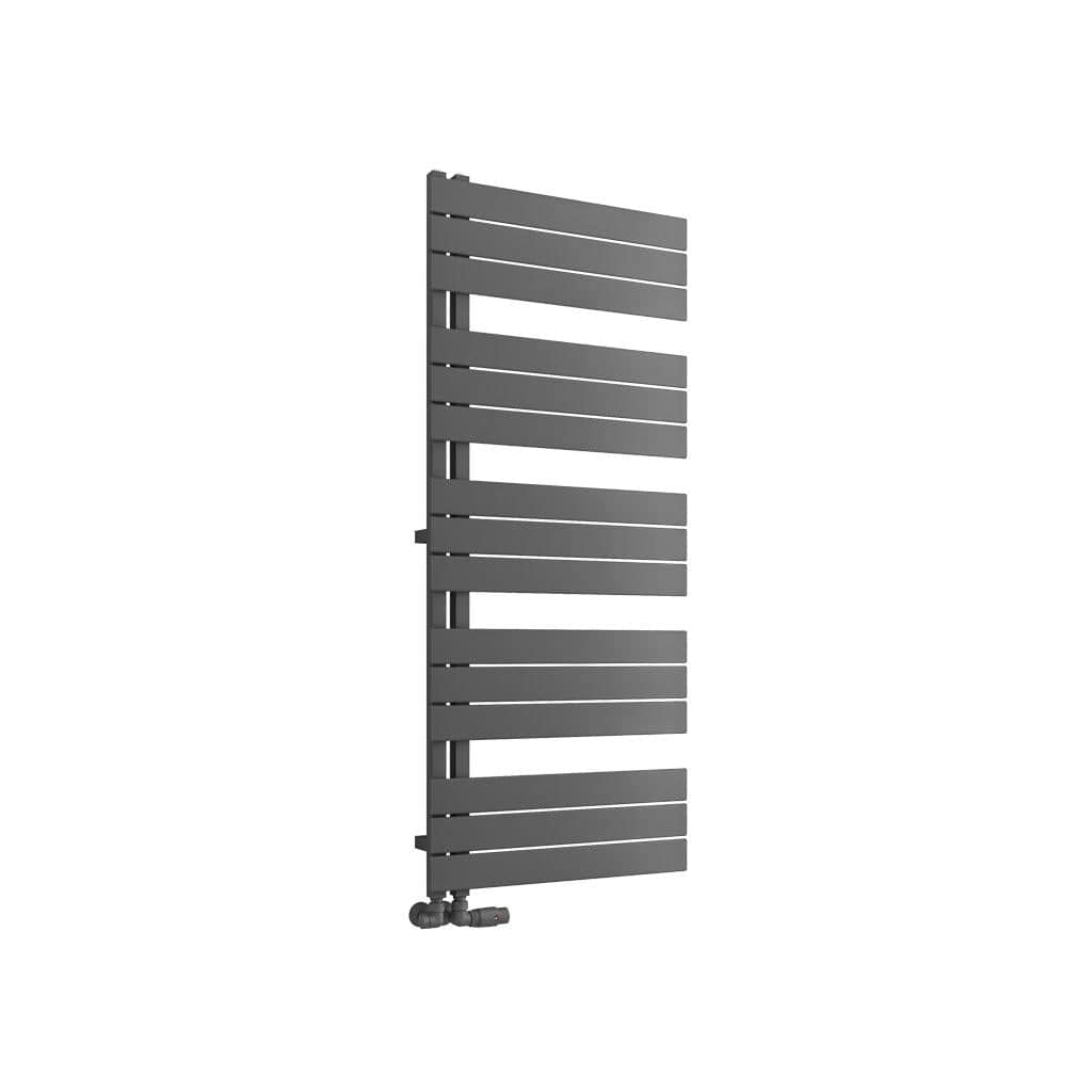 Eastbrook Designer Towel Radiator 1400 x 600 / Electric Only Eastbrook Helmsley Straight Vertical Designer Towel Rail in Matt Anthracite
