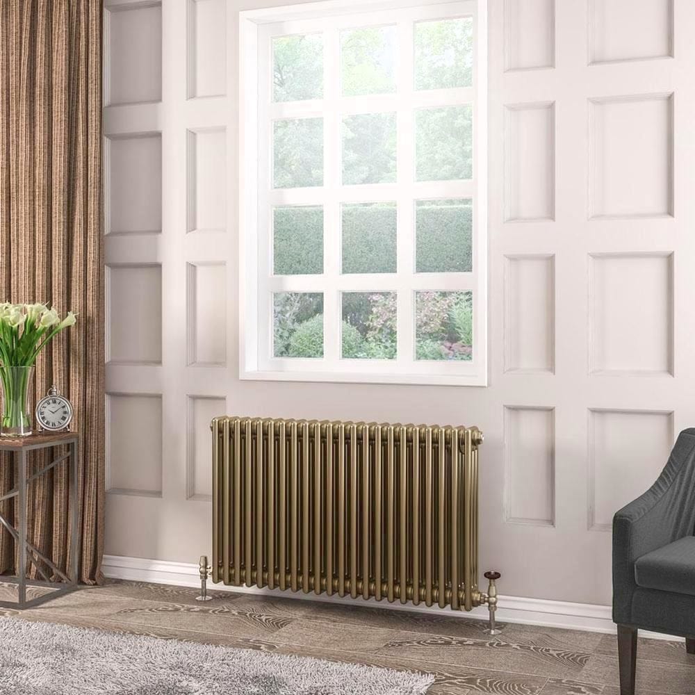 Eastbrook Column Radiator 600 x 1010 / Electric Only Eastbrook Rivassa Traditional 3 Column Radiator in Bronze Effect