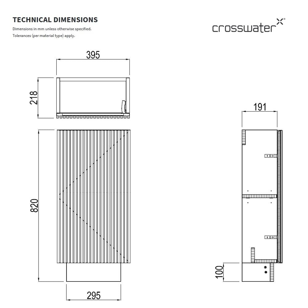 Crosswater Cloakroom Vanity Unit Crosswater Limit Cloakroom Floor Standing 400mm Single Door Vanity Unit with Basin