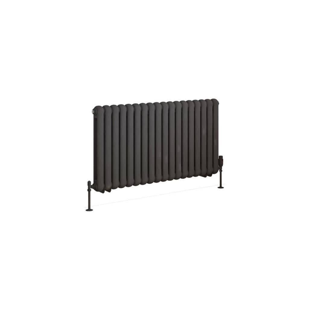 Eastbrook Column Radiator Eastbrook Rubano Straight Horizontal Traditional Column Radiator in Matt Anthracite